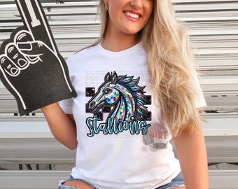 Stallions DTF Transfer | Trendy School Spirit DTF Transfer | Ready to Press | High Quality DTF Transfers | Fast Shipping