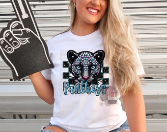 Panthers DTF Transfer | Trendy School Spirit DTF Transfer | Ready to Press | High Quality DTF Transfers | Fast Shipping