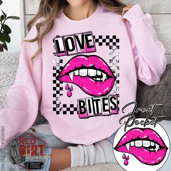 Love Bites DTF Transfer | Valentine's Day DTF Transfers | Ready to Press Transfers | High Quality DTF Transfers