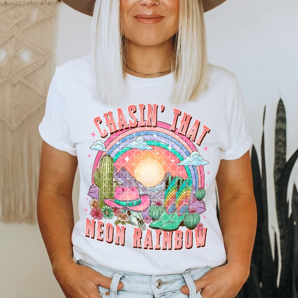 Neon Rainbow T-Shirt | Country Music Shirt | Fast Shipping | Super Soft Shirts for Men/Women/Kid's