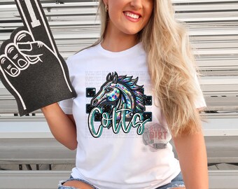 Colts DTF Transfer | Trendy School Spirit DTF Transfer | Ready to Press | High Quality DTF Transfers | Fast Shipping
