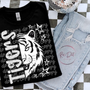 Tigers DTF Transfer | Trendy School Spirit DTF Transfer | High Quality Image Transfers | Ready to Press | Instant Peel
