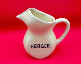 Karaffe Krug Krug Berger Anisette Gelb Französisch Bar Vintage Made in France