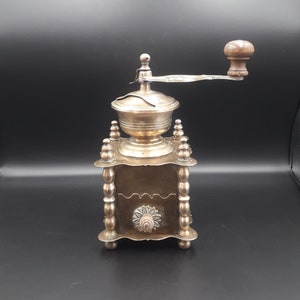 Coffee Grinder Coffee Grinder Metal Brass Vintage 1950