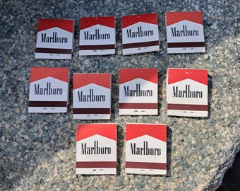 MARLBORO Set of 10 Vintage Matchboxes 1980 - Etsy