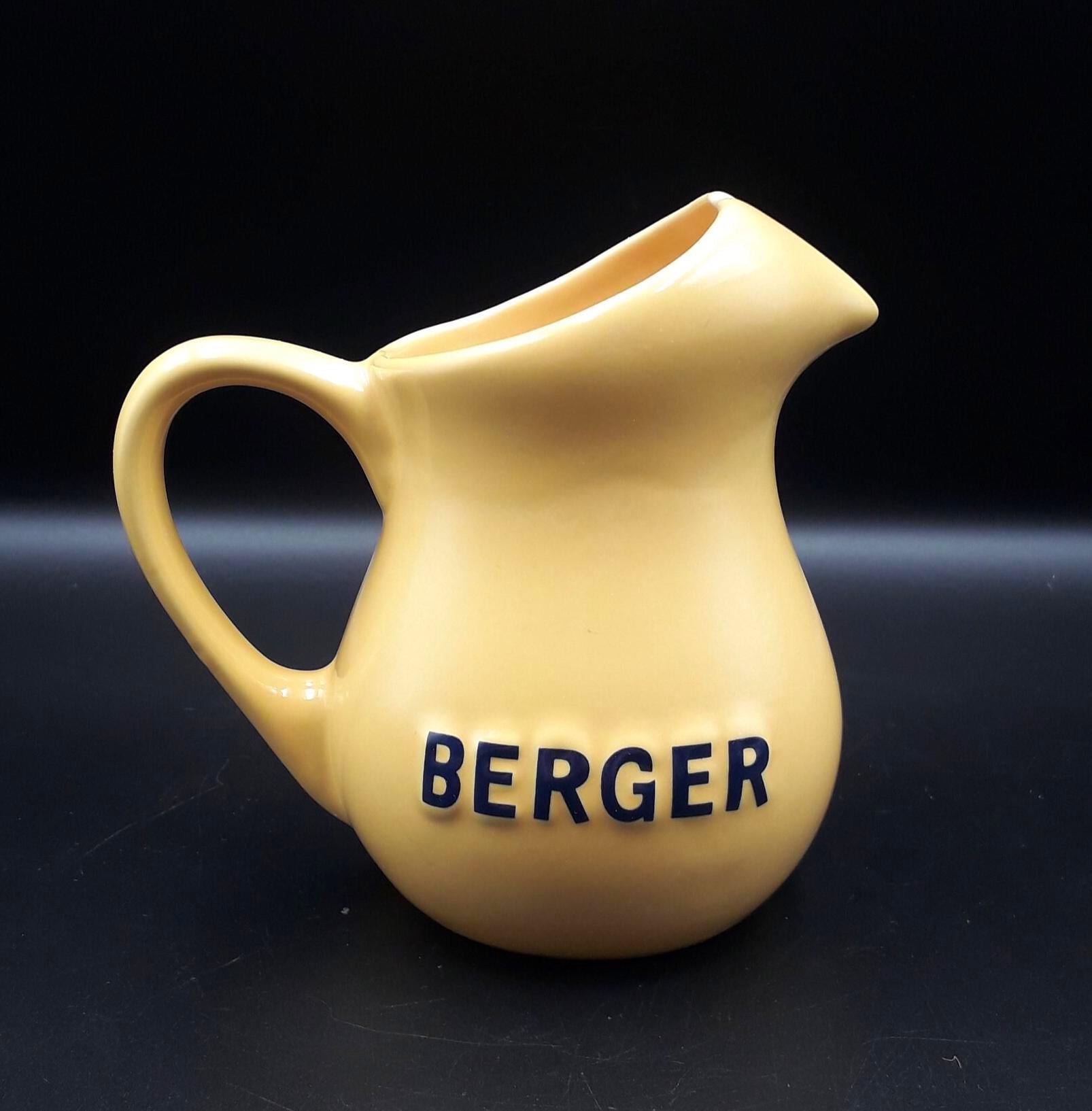Carafe Pitcher Berger Anisette Water Jug Bar Vintage Made in France
