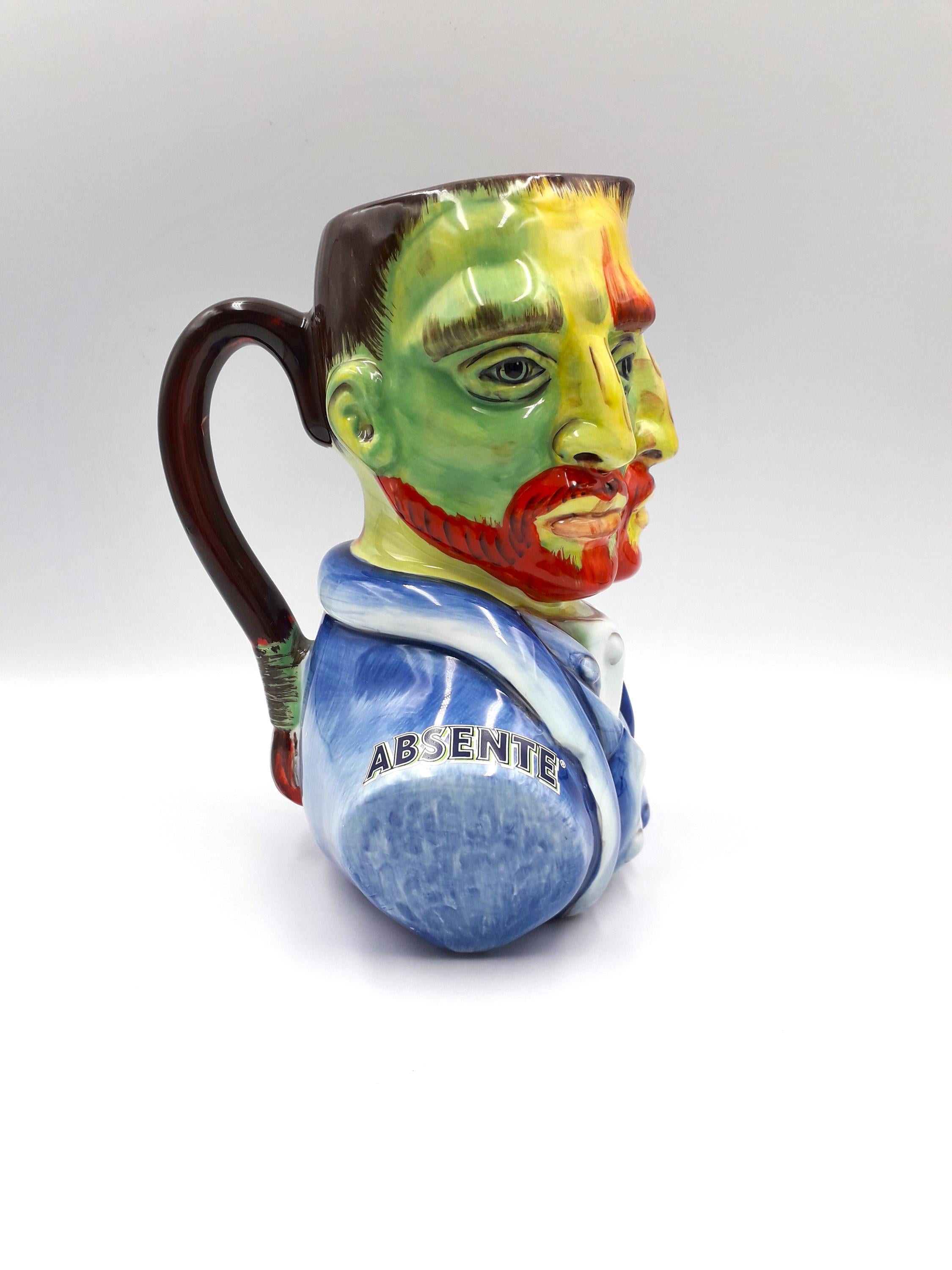 Vintage Vincent Van Gogh Three Faces Absinthe Carafe Pitcher