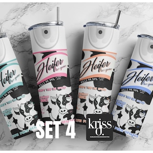 Bündel Färse weg Spray Tumbler 20 Unzen Skinny | Färse Spray Trending Beseitigt Hacken, Full Tumbler Wrap, Digitale Downloads | SET 4 Png