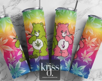 Dont't care bear | Care Bear weed | 420 \ cannabis | 20oz Tumble | Sublimation Design |PNG, Digital Download