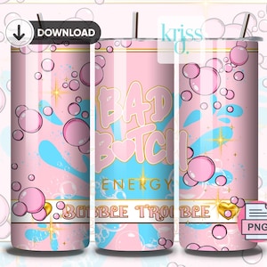 Bad Bitch energy drink tumbler, PLouise style, 100% that bitch, Juice box, Makeup lovers, Designs png, digita sublimation designs