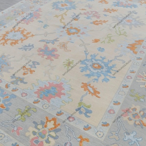 Modern Oushak Hand Knotted Rug 4x6, 5x8, 6x9, 8x10, 9x12, 10x14 ft Handmade Rugs for Living Room - Antique Ethnic rug