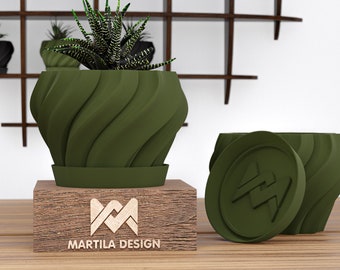 Planter Pot With Drainage | Modern, diverse, stylish | Beautiful plant holder | Eco-Friendly | Indoor planter | Original planter gift