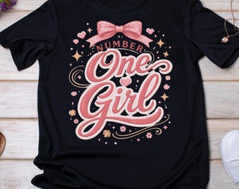 Nummer Eins Mädchen PNG, Y2K Grafik, Trendy Design (Digitaler Download)