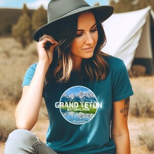 Grand Teton Nationalpark Wyoming Kurzarm-T-Shirt - Reise-Souvenir