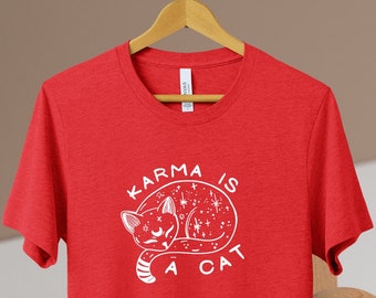 Karma Is A Cat Shirt, Taylors Version, Trendy Shirt, Gift for Swiftie, Me And Karma Vibe Like That Shirt!