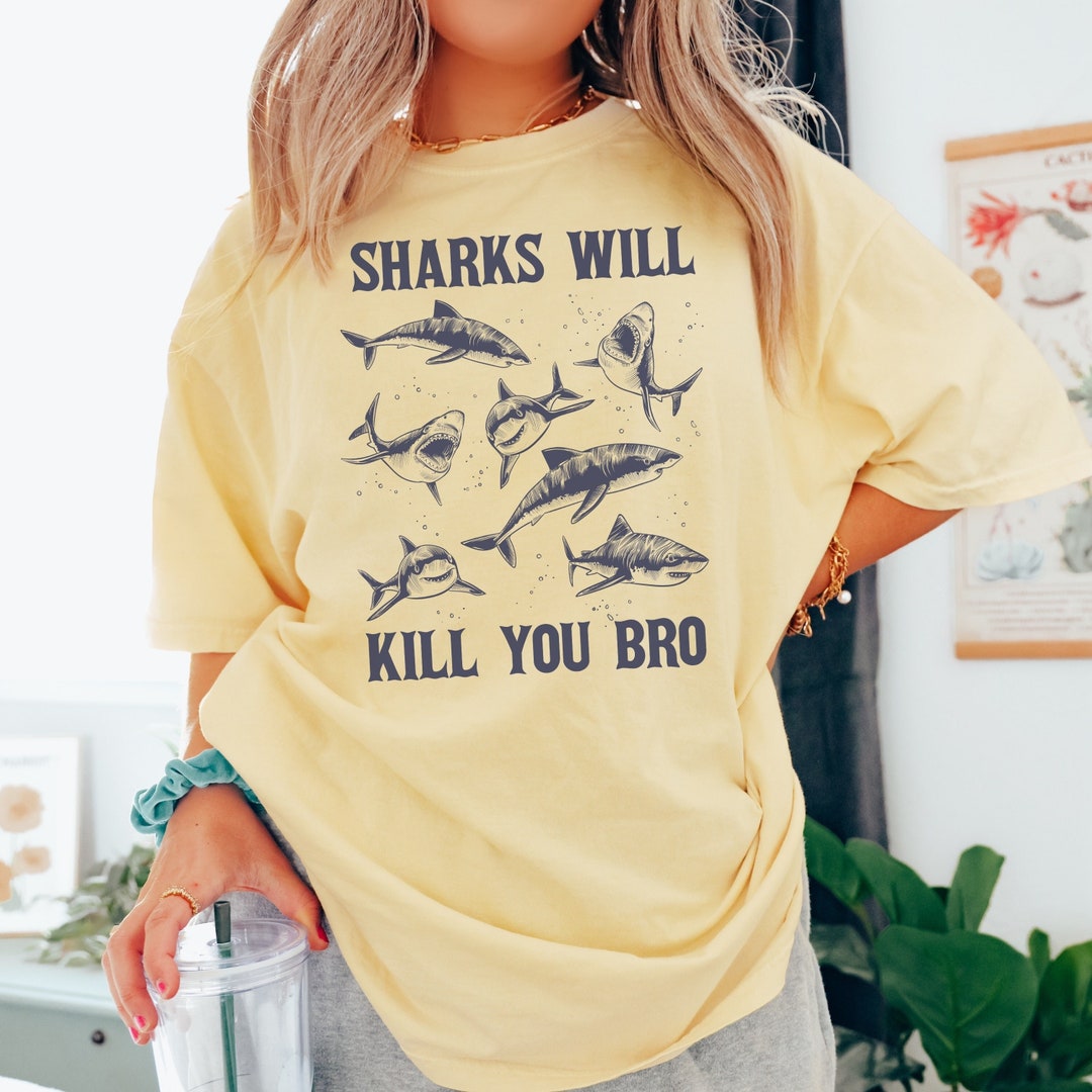 Hawaii Tribal Shark Men's Graphic T-Shirt - 100% Cotton, Breathable & Soft, Cool Novelty Design (Size M)