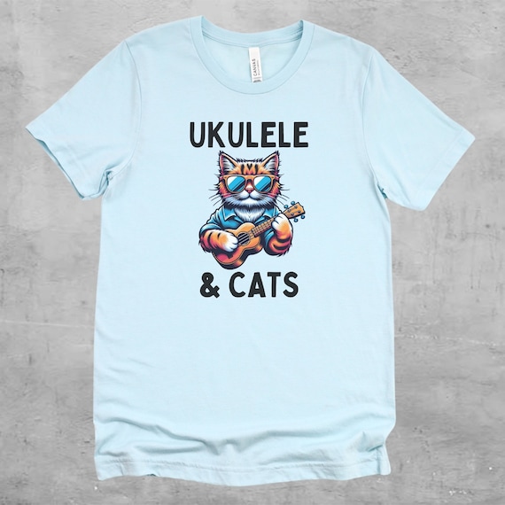 Cat Gifts For Cat Lovers Funny Playing Ukulele T Shirt Cat Gifts For Cat Lovers Funny Playing Ukulele T Shirt