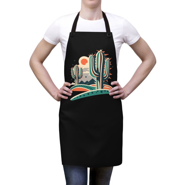 Cactus In Desert/Apron/Schürze (AOP)/MWW