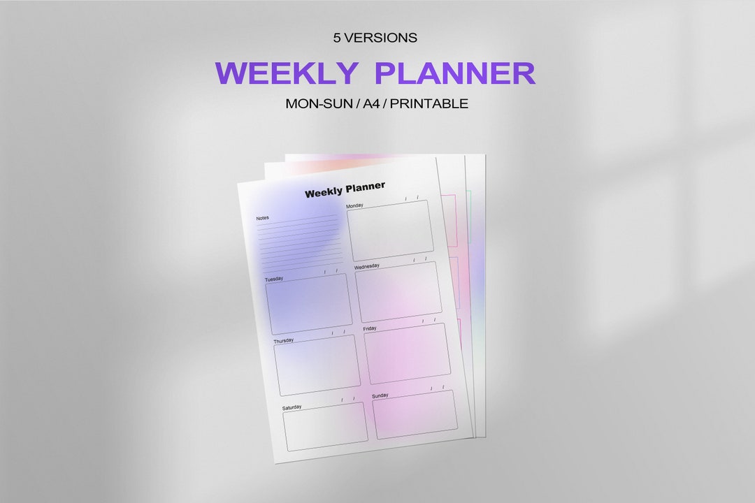 Printable Weekly Planner - Etsy