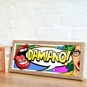 Poster nome personalizzato in stile Pop art - STAMPA o FILE digitale - idea regalo originale, arredare in modo originale, pareti pop.