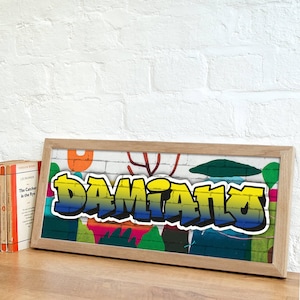 Poster nome personalizzato in stile street art - STAMPA o FILE digitale - idea regalo originale, arredare, street art, poster originale.
