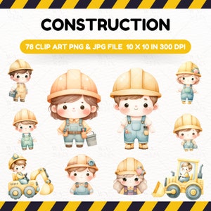 little boy and girl construction, Builder