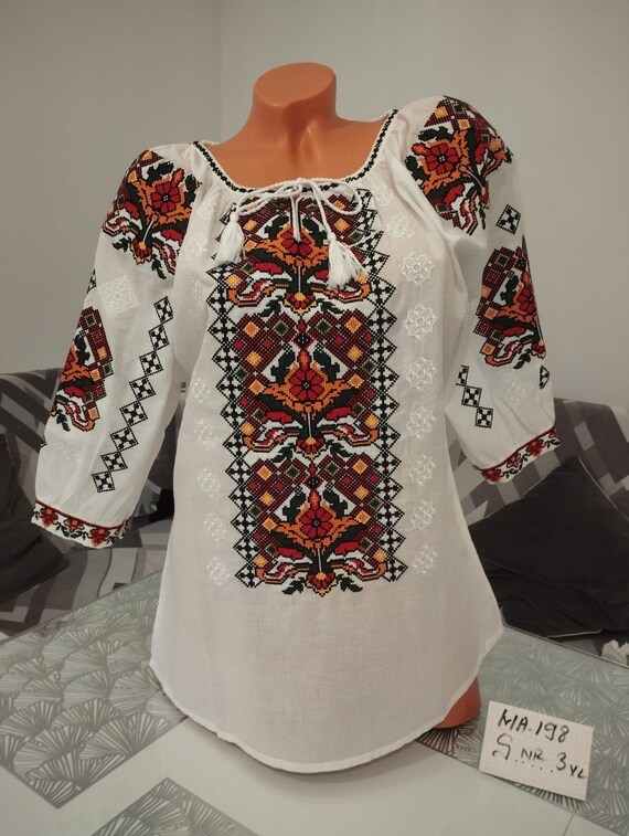 Romanian Blouse Ie Romaneasca Embroidery Authentic Romanian Folk