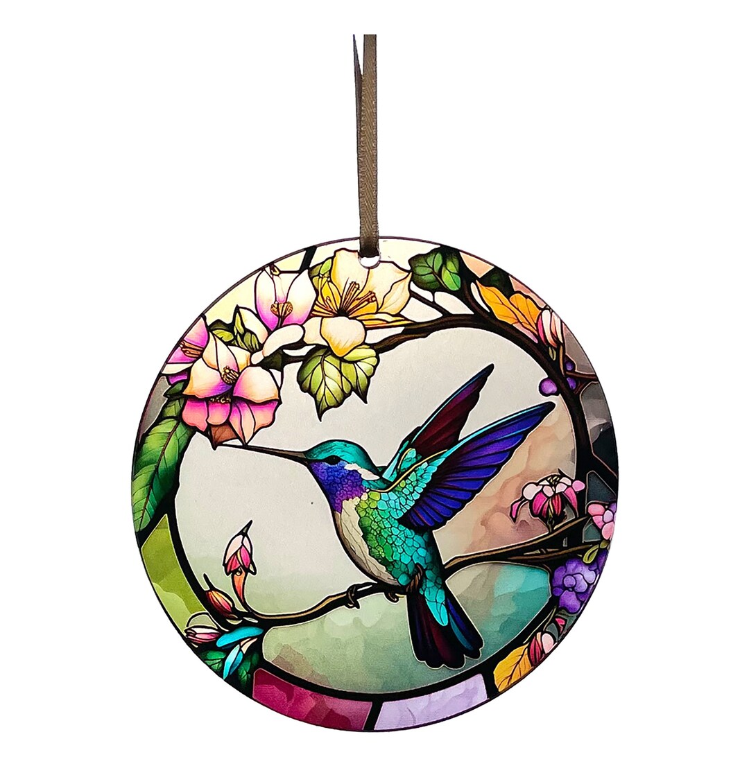 Hummingbird - Ruby Throat Hummingbird - Bird Ornament With Hanging ...