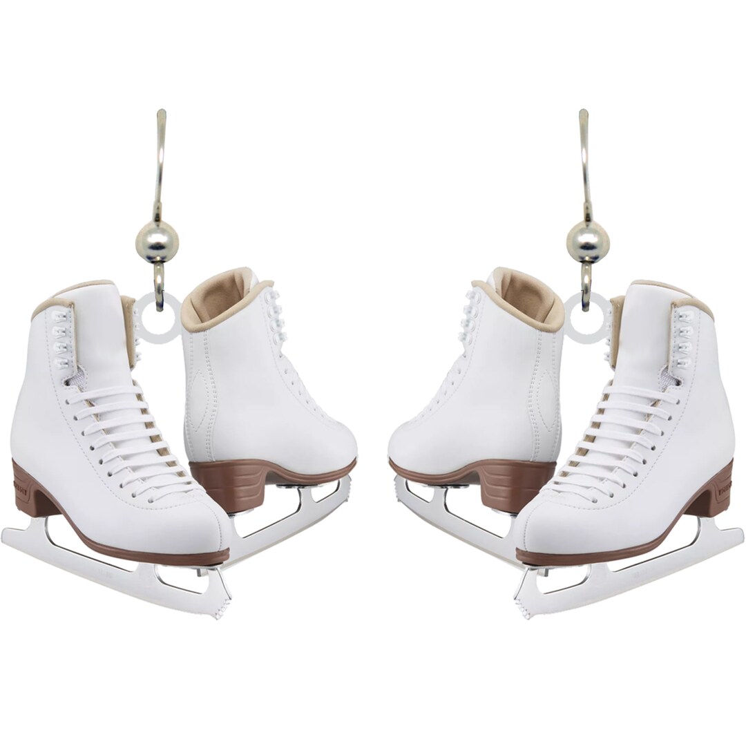 Figure Skating Ice Skate Earrings Gift for Figure Skater Ice Sports Non
