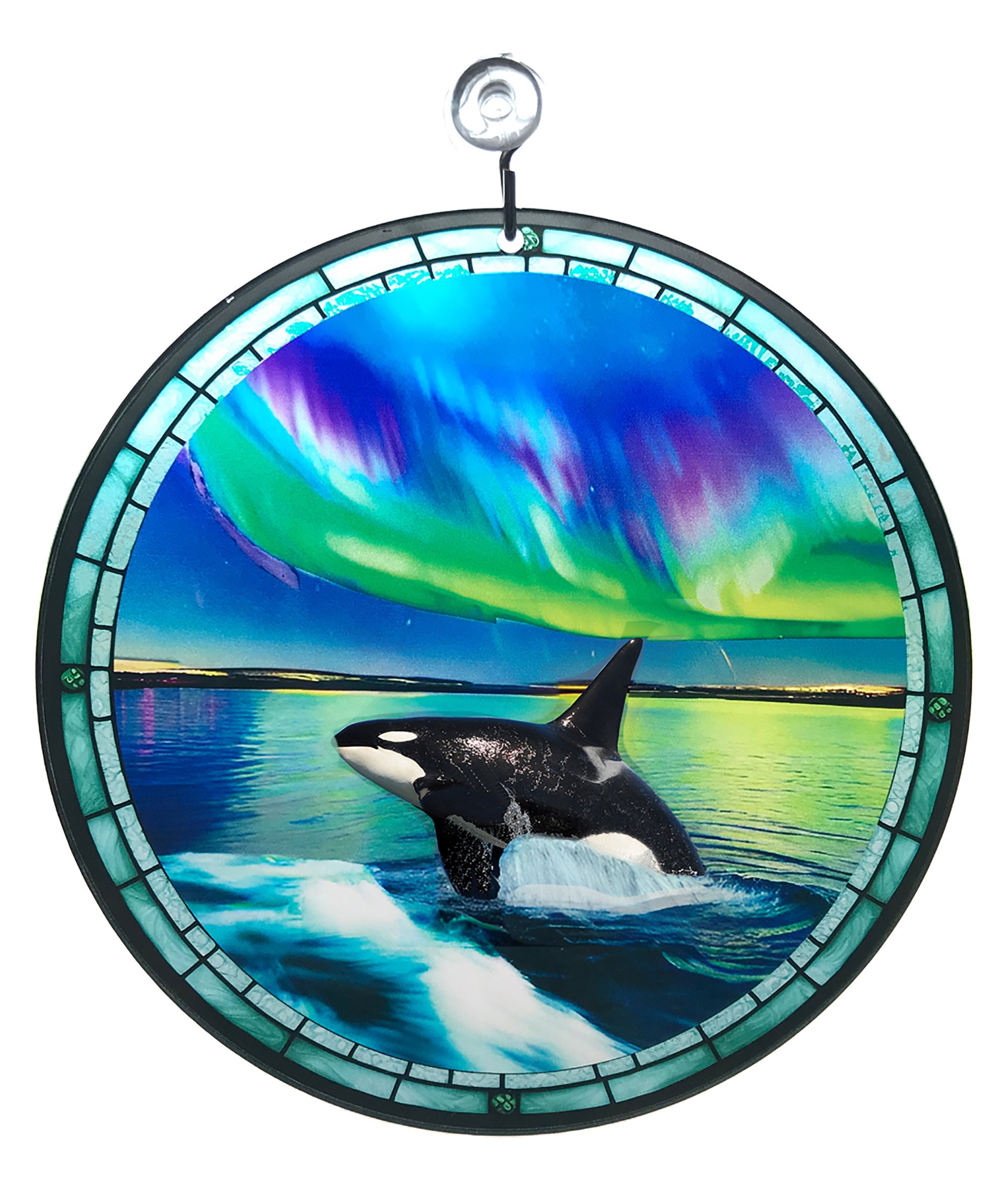 Shimmer Breaching Orca Killer Whale Thermos Tumbler 18 Oz. Gift