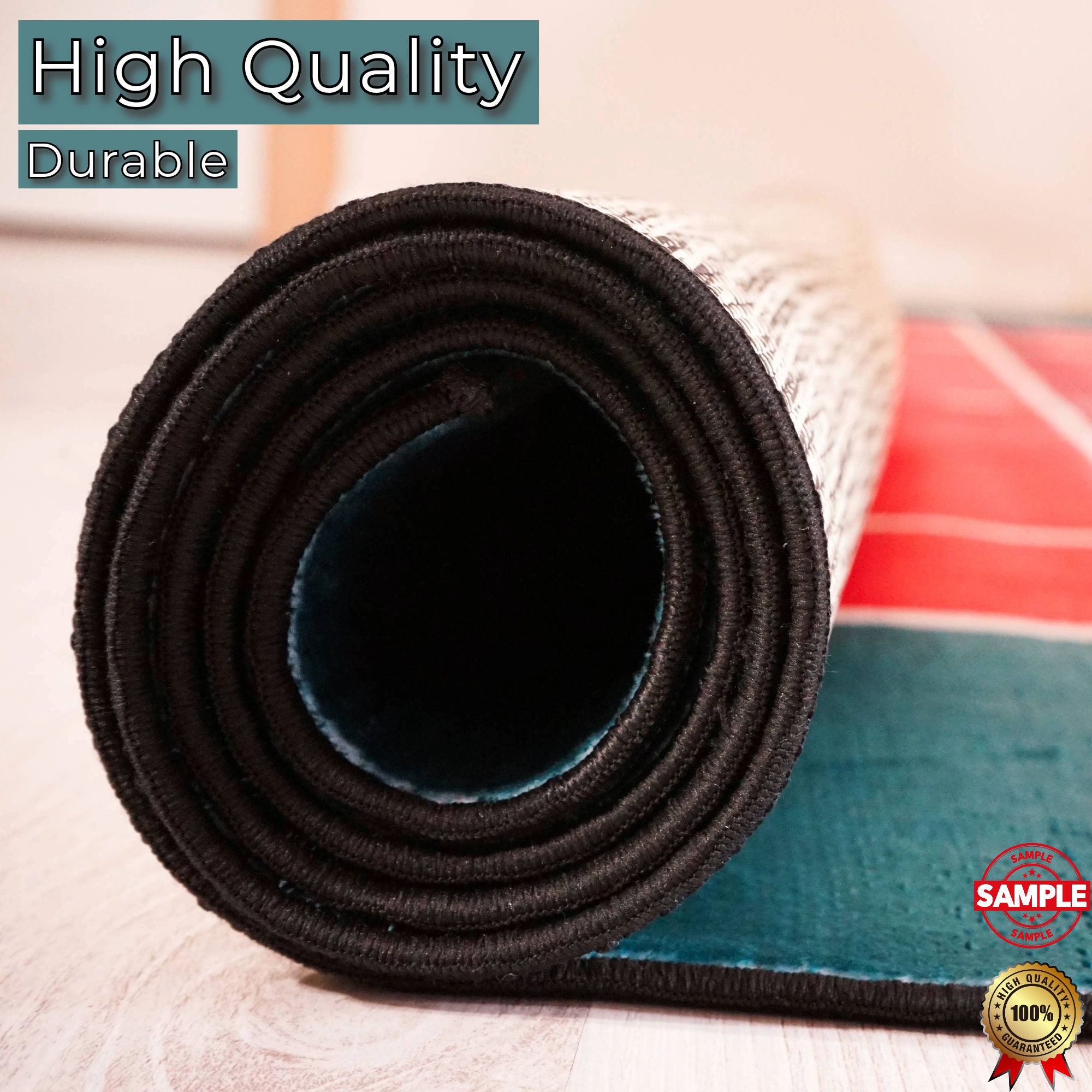 Christmas Rug, Noel, 2024, Merry Christmas Santa Claus and Snow Rug