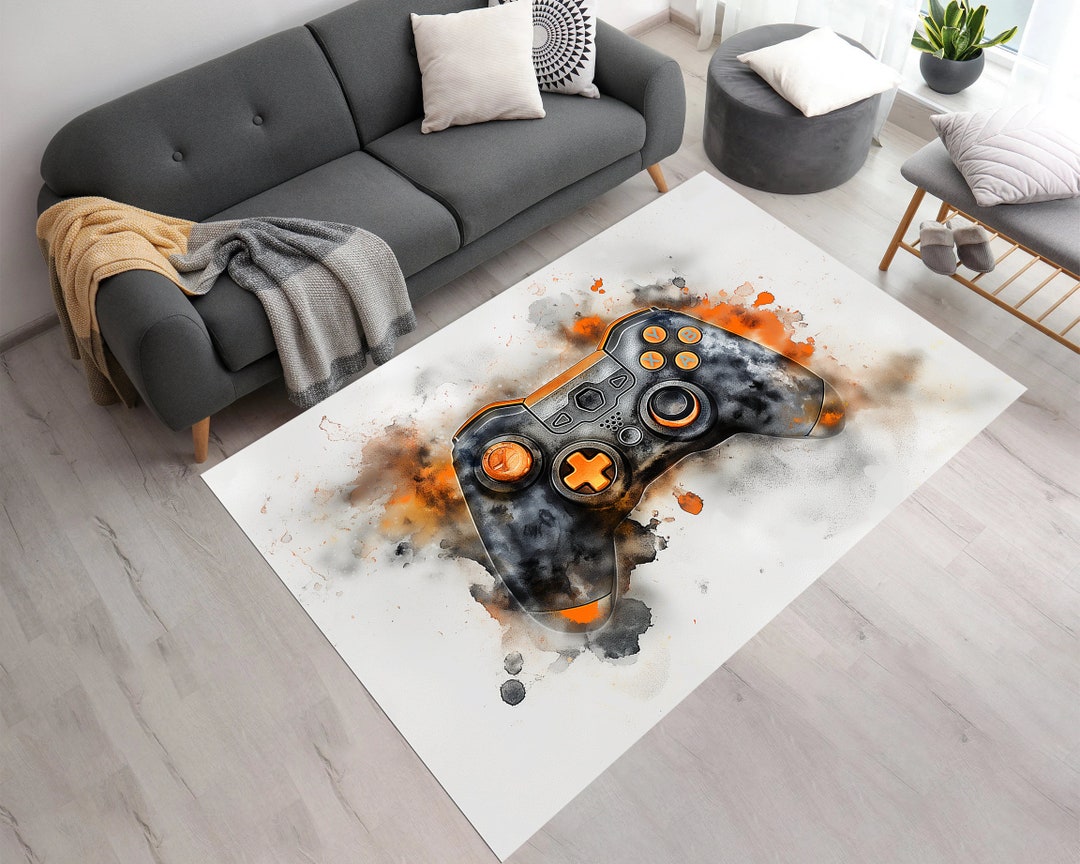 Game Rug, Gamer Rug, Game Room Rug, Game Console Rug, Game Controller ...