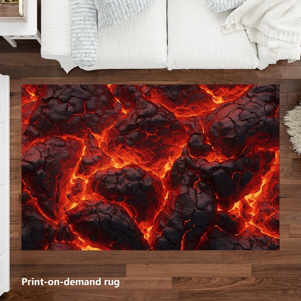 Floor is Lava Rug Etsy