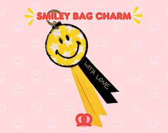 Smiley Star Face Bag Charm | Positive Vibe Keychain