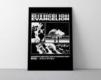 Neon Genesis Evangelion Poster 3 Set Framed Anime Wall Art, Japanese Anime  Poster, Mecha Anime Art Print, Neon Genesis Evangelion Gift 