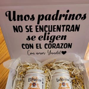 Madrina y Padrino mokdoos gepersonaliseerd voorstel