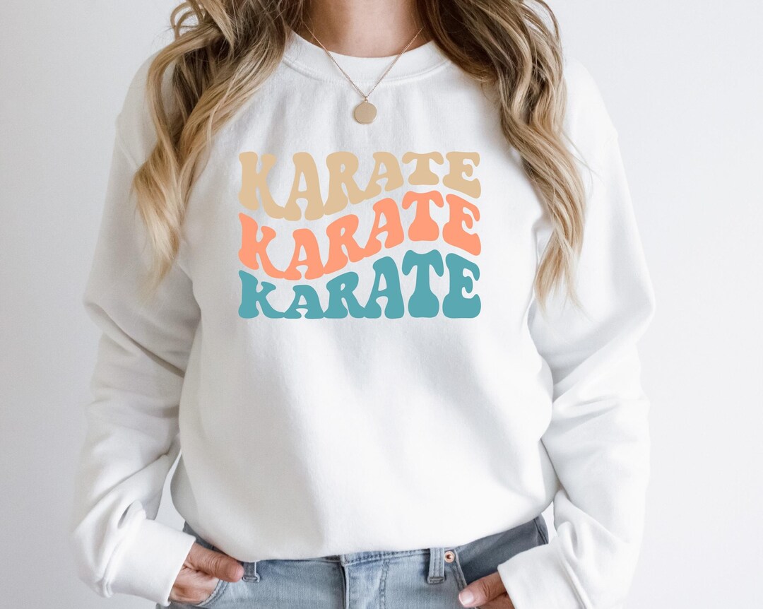 Karate Sweatshirt Retro Karate Long Sleeve Gift for Karate Etsy