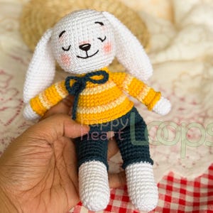 Bunny Crochet Pattern Amigurumi Rabbit, Crochet Bunny Pattern, Rabbit Amigurumi Pattern, Bunny Amigurumi, Crochet Pattern, Low Sew Easy Doll