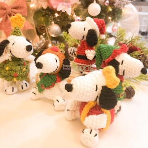 Christmas Crochet Pattern Plushie, Christmas Puppy Crochet, Xmas Tree Pattern, Reindeer Pattern, Crochet Santa Gnome Pattern, Elf Crochet