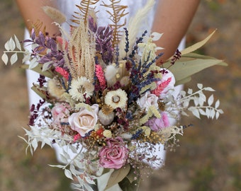 Dried lavender bouquet Boho wedding bouquet Dried flower bouquet wedding Dried bridal bouquet Dried Flower Bridal Bouquet Vintage wedding