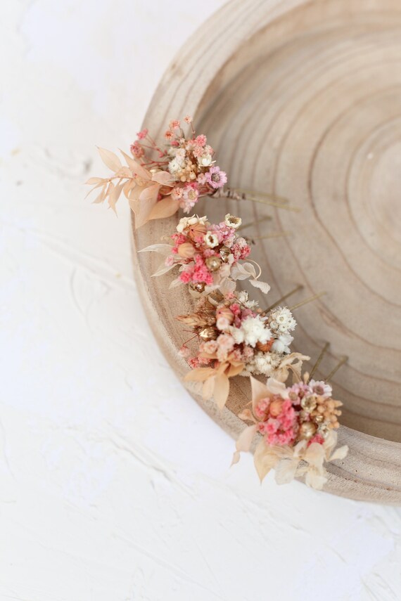 Boho Horquillas de flores románticas Horquillas de pelo de flores