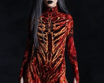 Alien Costume, Festival Costumes, Zombie Costume, Rave Adult Costume, Sexy Gothic Costume, Scary Festival Costume Woman, Cosplay Costume
