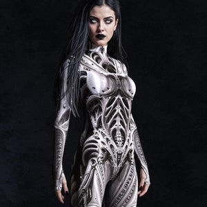 Droid Costume Women, Costume For Women, Cyborg Halloween Clothing, Robot Costume, Halloween Bodysuit, Costume Women, Cyborg Costume Woman