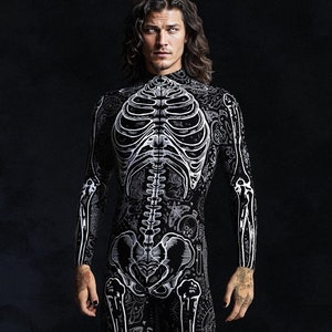 Costume Adult, Halloween Costume Men Unique, Halloween Costume Men, Mens Halloween Costume, Halloween Costumes, Skeleton Costume