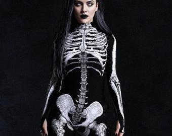 Skeleton Halloween Costume, Halloween Adult Costume, Skeleton Bodysuit, Costumes For Halloween, Costume Women, Halloween Costumes For Women