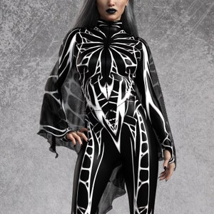 Rave Spider Costume Set, Womens Fashion Outfit, Festival Set Women, Best Woman Costume, Cosplay Set, Spider Party Costume, Unique Costume