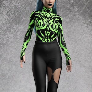 Gothic Leotard Set Women, Rave Outfit Woman, Gothic Clothing Women, Black Set For Woman, Goth Outfit Woman, Unique Festival Cheeky Outfit