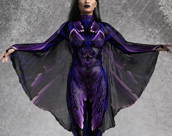 Ethera Dark Costume: Women's Festival Rave Wings Costume