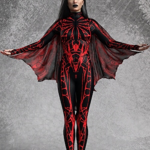 Rave Costumes For Women, Womens Fashion Costume, Festival Costume Woman Unique, Disco Party Costumes, Spider Red Costume, Adult Costume