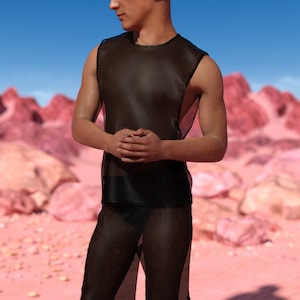 Festival Mesh Male Outfit, Rave Outfit For Men, Summer Festival Mesh Party Set, Disco Rave Mesh Outfit, See Through Set, Burning Man Outfit
